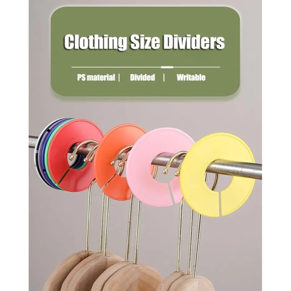 New 30 Pcs Of Colorful Plastic Blank Closet Organizer Dividers Set - Picture 4 of 4